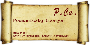 Podmaniczky Csongor névjegykártya